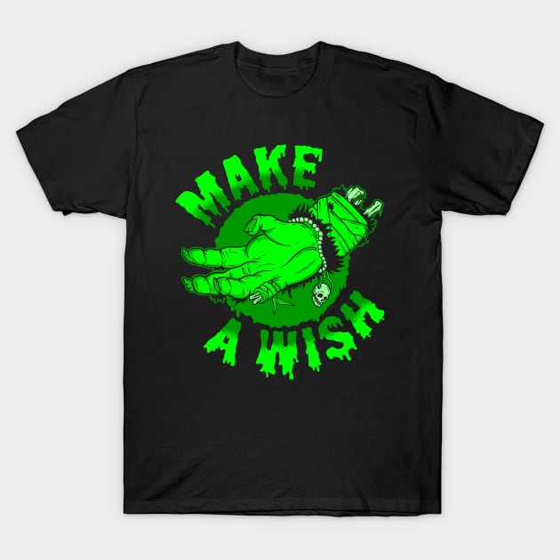 Make a Wish (green) T-Shirt by Spazzy Newton